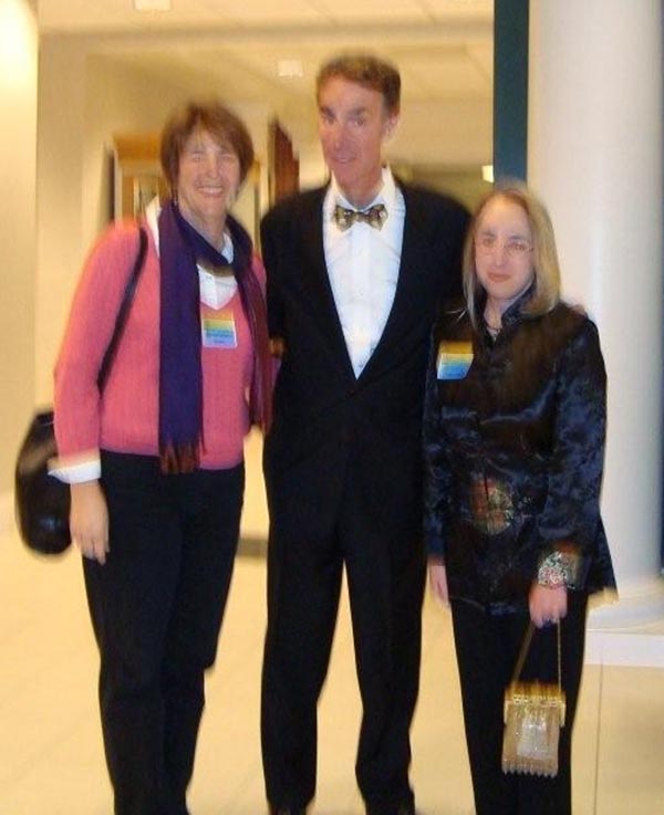 Patty & friend Carolyn meet Bill Nye the Science Guy!